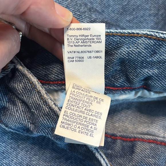 Tommy Jeans Embroidered Denim 20 in Skirt Women’s Size 6 Daisy Hem Blue Jean - Picture 8 of 9